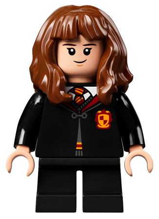 Минифигурка Lego Harry Potter - Hermione Granger - Gryffindor Robe Clasped, Sweater, Shirt and Tie, Black Short Legs hp282 U